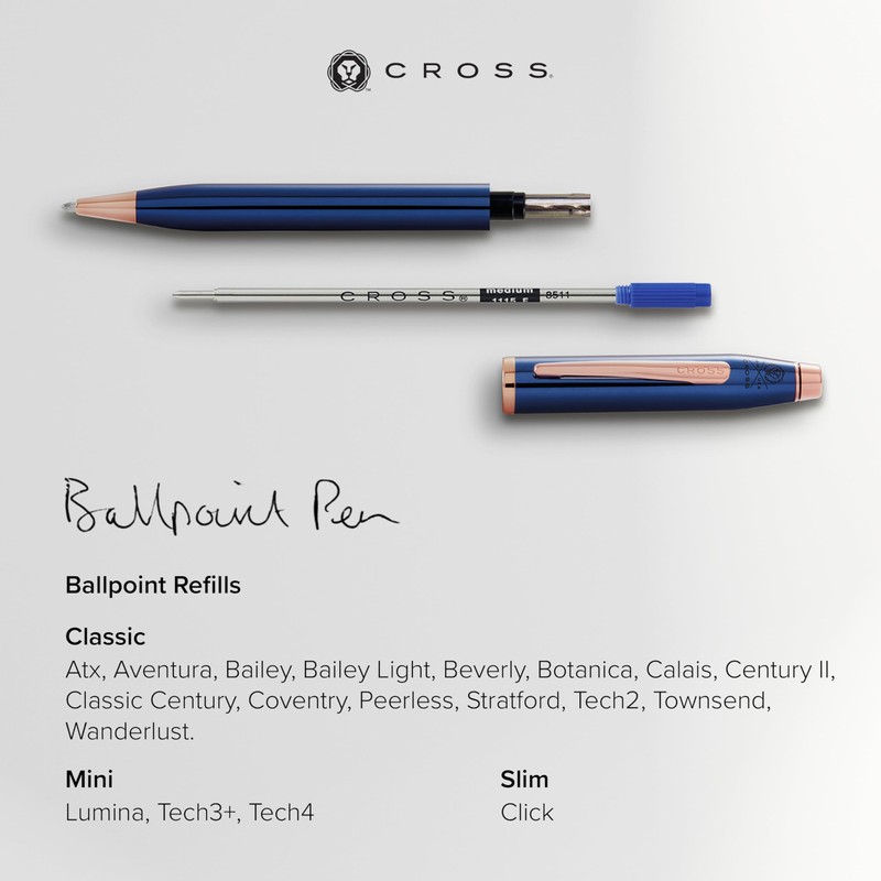 Cross Ballpoint Pen Refill - Black - Fine - Dual