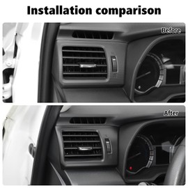 Voodonala for 4Runner 2010-2024 Center Console Air Conditioner Outlet Vent Trim Compatible with Toyota 4Runner SUV 2010-2024(Matte Black,2Pcs/Set)
