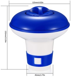 2 Pcs 5 Inch Floating Chlorine Tablets Dispenser, Floating Chlorine Granules Tablets Floater Dispenser for Hot Tub Paddling Swimming Pool Spa Water Parks