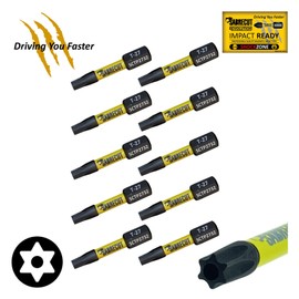 10 x SabreCut SCTP2732_10 32mm T27 TX27 Torx Tamper Proof Security Magnetic Impact Screwdriver Driver Bits Set Heavy Duty