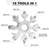 ZOEKIM 18-in-1 Snowflake Multitool, Stainless Steel Snowflakes Multitool Keychain, Combination