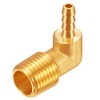 Uenede 3PCS Brass 3/8"NPT Male to 1/4" Barb 90 Degrees