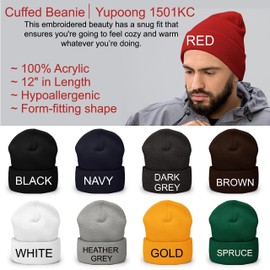 2nd Amendment 2A Ammoholic Knit Beanie Cap Hat for Men Women (US, Alpha, One Size, Medium, Olive)