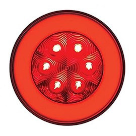 United Pacific 21 LED 4""GLO" Stop, Turn & Tail Light - Red LED/Red Lens,37132
