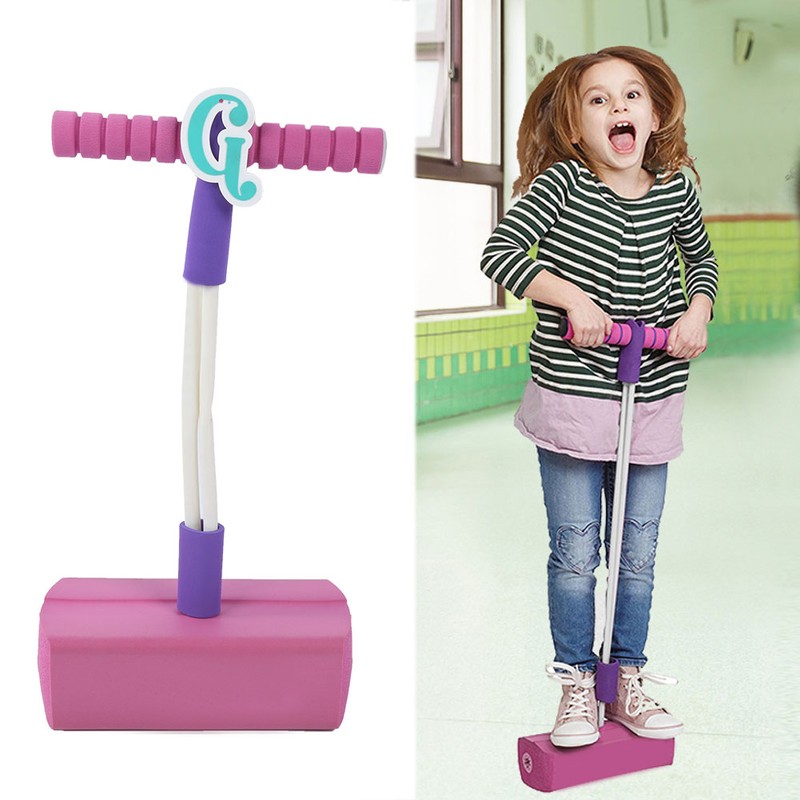 Outdoor Sports Jumping Stilts Toy with Lighting Sound Interactive Game