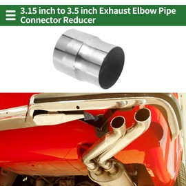 Motoforti 3.15" OD to 3.5" OD Mandrel Exhaust Pipe Adapter Concentric Reducer Car Exhaust Pipe Tubing Piping Adapter 4inch/100mm Length T304 Stainless Steel Silver Tone 4 Pcs