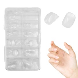 KKLM Nail Tips, Small Nail Tips, For Children, Elementary School Students, Girls, Short Type, For Small Nails, Clear Design, 10 Sizes, Set of 120, Safe False Nails, Kids Nail Art, Reusable Easy To Put