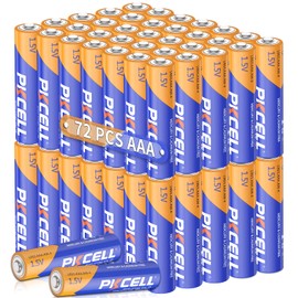 PKCELL AAA LR03 Batteries, 1.5V Triple A Alkaline Battery AAA Batteries 72 Pack for Keyboards Clocks Toys Remote Controls (10-Year Shelf Life)