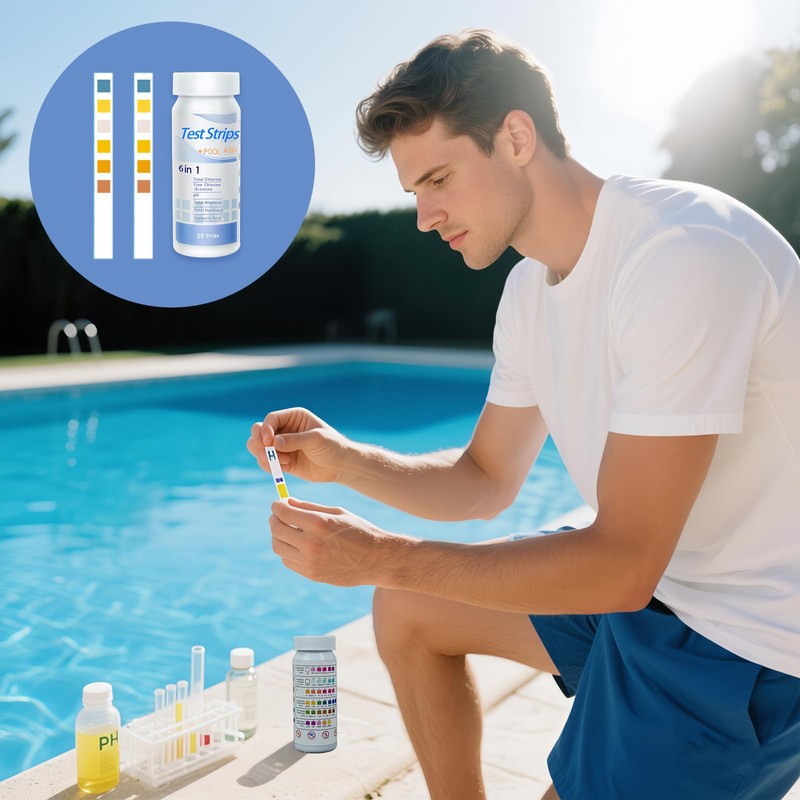 100Pcs Hot Tub 5 In 1 Test Strips, pH Test