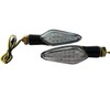 MotorToGo Black Sequential Turn Signals LED Turn Signals Blinkers Indicators