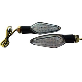 MotorToGo Black Sequential Turn Signals LED Turn Signals Blinkers Indicators Compatible for 2015 Yamaha FZ07