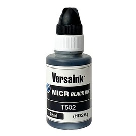 VersaInk Black MICR Ink 78ml Bottle - Compatible MICR Replacement for Epson Black T502 (for ET-2700, ET-2750, ET-3700, ET-3750, ET-4750, ET-4752)