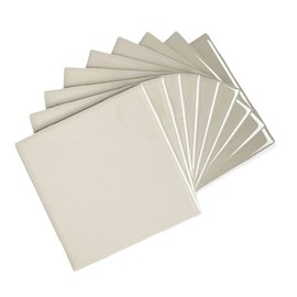 6 in Ceramic Tile Gloss 6x6 Box of 8 Piece for Bathroom Wall and Kitchen Backsplash by Tenedos (Almond)