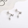 Thunaraz Sterling Silver Stud Hoop Earrings Set for Women Teen