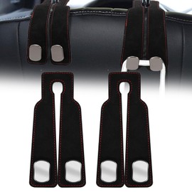 Car Seat Back Double Hook,Car Headrest Hook,Car Seat Back Storage Hook,Car Hooks for Headrest,Car Hanger Storage Car Seat Back Organizer for Bags,Purses,Handbags (Black)