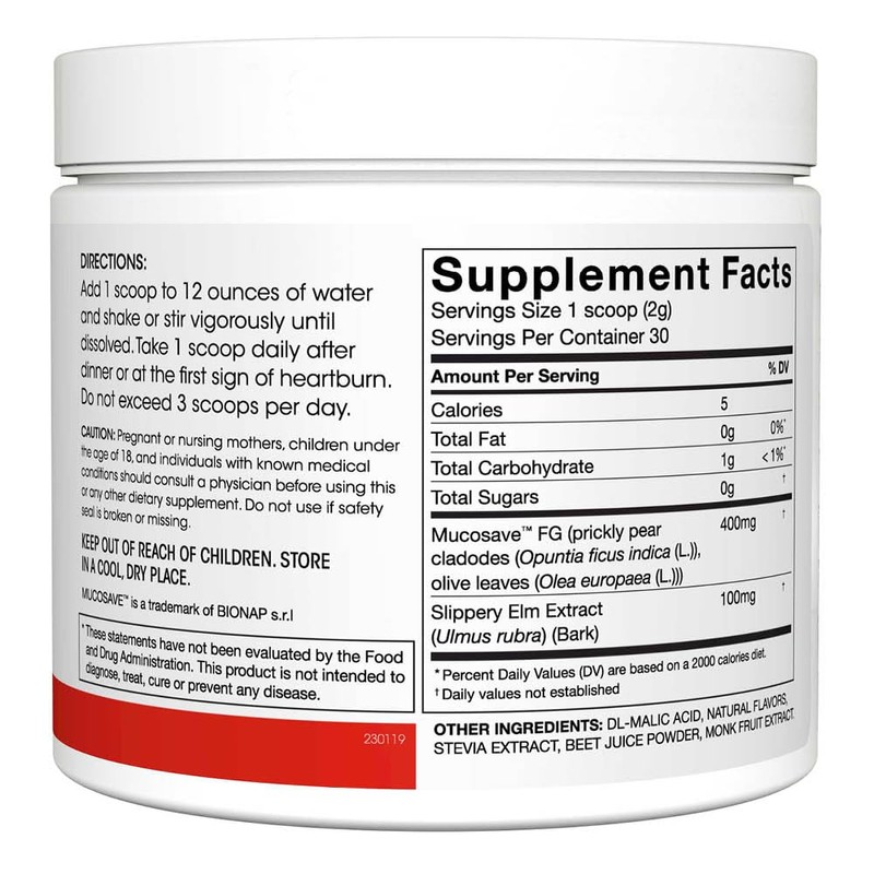 Reflux - Digestive Supplement - Each Tub = 30 Scoops