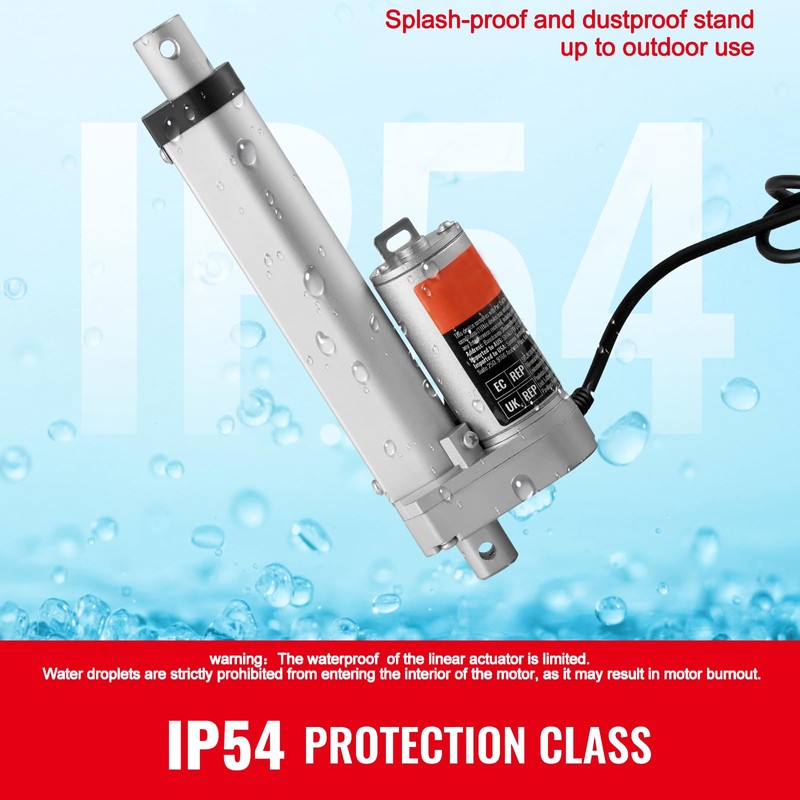 Happybuy 12V Linear Actuator, 12 Inch High Load 330lbs/1500N Linear