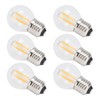 6PCS G45 E27 LED Light Bulb Transparent Glass Bulb Vintage