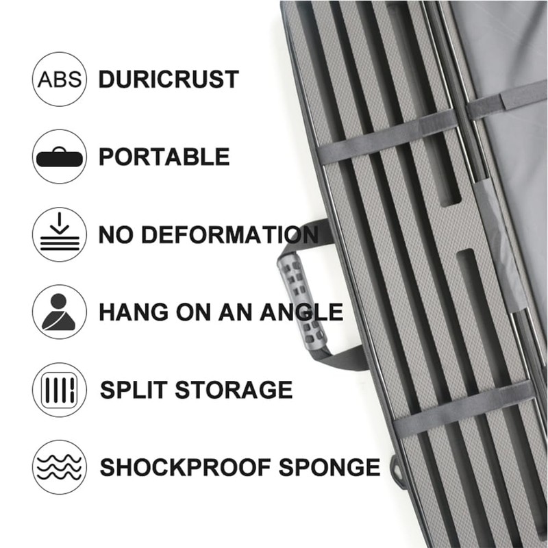 MangoRun ABS Material Hard Pool Cue Case 2x3 for 1/2