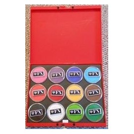 Diamond Fx Professional (12) 32g Face Paint with Protective Case