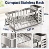 Stainless Steel Sink Cleaning Tools Storage Rack – Multifunctional Drainable