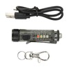 Keychain Flashlight Bright IP65 Waterproof Rechargeable Red Blue Black Light