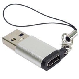 PremiumCord Adapter USB-C Female to USB A Male F/M, USB 3.2 Gen 1, Super Speed 5 Gbps, USB Type-A Male, USB Type-C Female, Eyelet for Keys, Colour Black