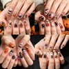 6 Pcs Halloween Nail Art Stickers Pumpkin Ghosts Bat Spider
