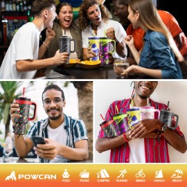 Powcan Vaso Térmico Con Pajita 2 En 1 Con Calor/frí 40oz