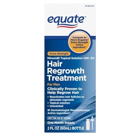 Equate HaiEquate Hair Growth Solution for Men - 1-Month Supply, 2 fl ozr Growth Solution for Men + Wooden Comb