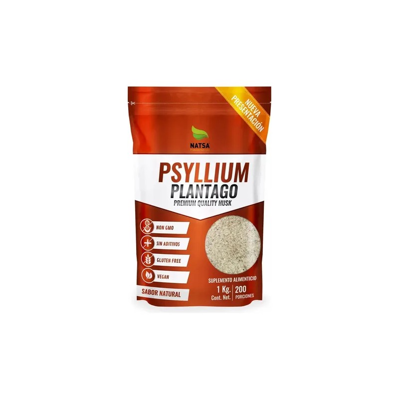 Psyllium Husk Plantago 1 Kg, Calidad Premium