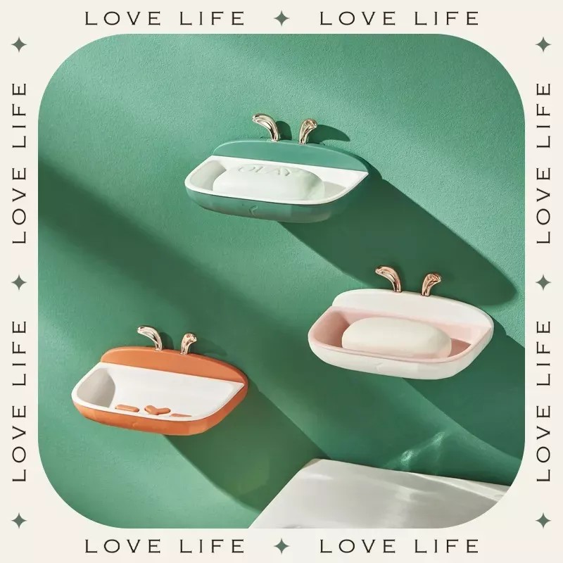 AJC Jabonera Pegable A La Pared De 2 Capas Xs004