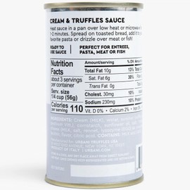 Urbani Truffles Cream & Black Truffle Sauce 180g (6.4oz) - Italian Gourmet Truffle Sauce for Meats, Pasta, and Risotto, All-Natural & Ready to Use Gift, No Artificial Ingredients