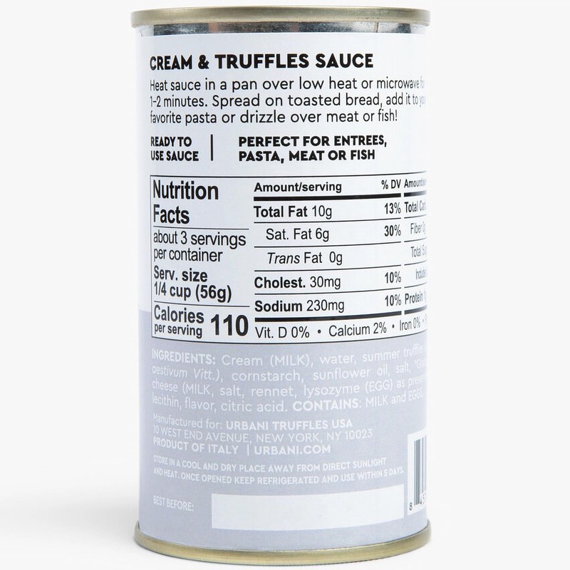 Urbani Truffles Cream & Black Truffle Sauce 180g (6.4oz) -