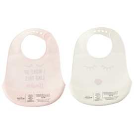 Little Treasure Unisex Baby Silicone Bibs, Flawless, One Size (Pack of 2)