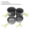 4pcs Camping Pot Kit Multi Layers Anti Scalding Design Camping