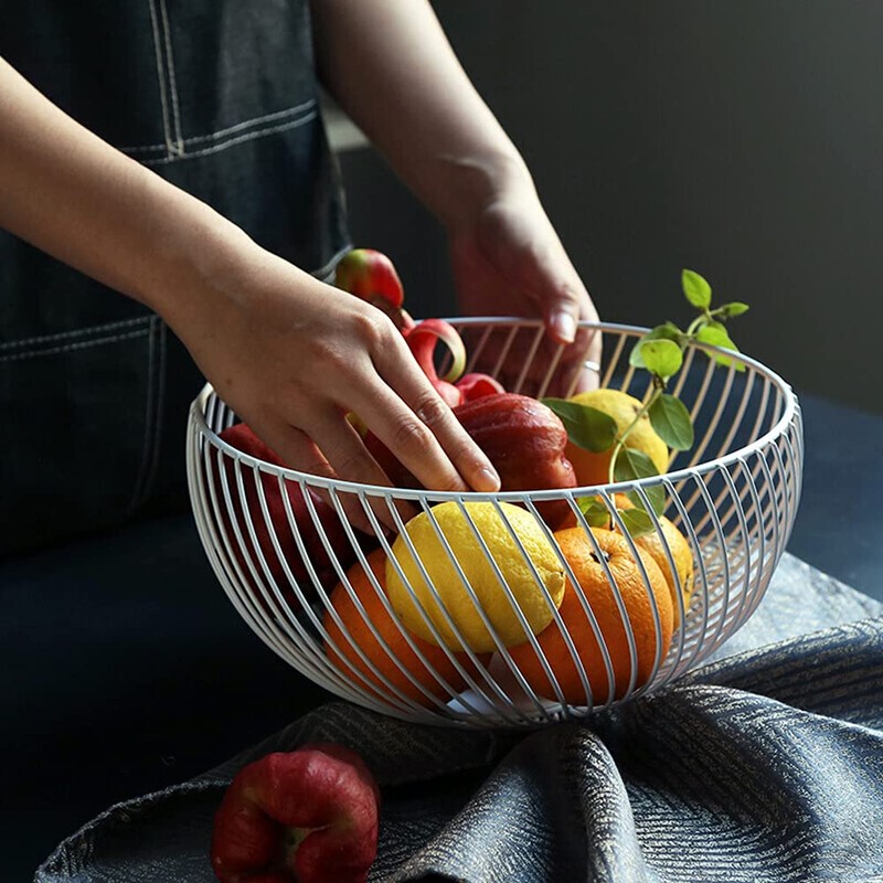 NORHOR Metal Fruit Basket, Iron Wire Fruit Basket, Fruit Bowls,