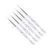 SAFIGLE 5pcs Acrylic Nail Art Drawing Pens Set Manicure Tools