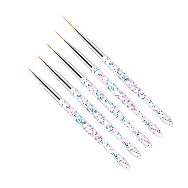 SAFIGLE 5pcs Acrylic Nail Art Drawing Pens Set Manicure Tools
