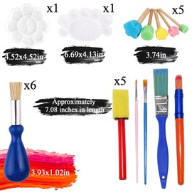 18-Piece Kids Paint Brushes, Toddler Painting Set, Colorful Paint Brushes for Children Toddlers Beginners, Toddler Paint Brushes Bring The Fun of Creating and Painting to Children