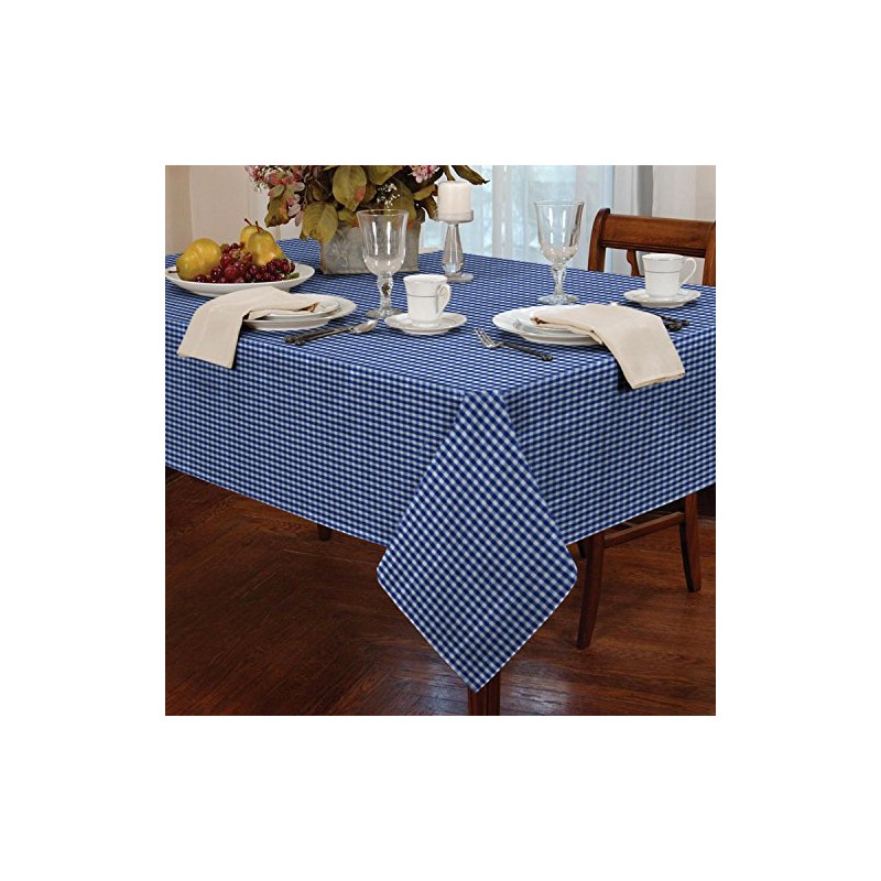 Classic Home Store Alan Symonds Tablecloths Gingham Tablecloth Blue 36