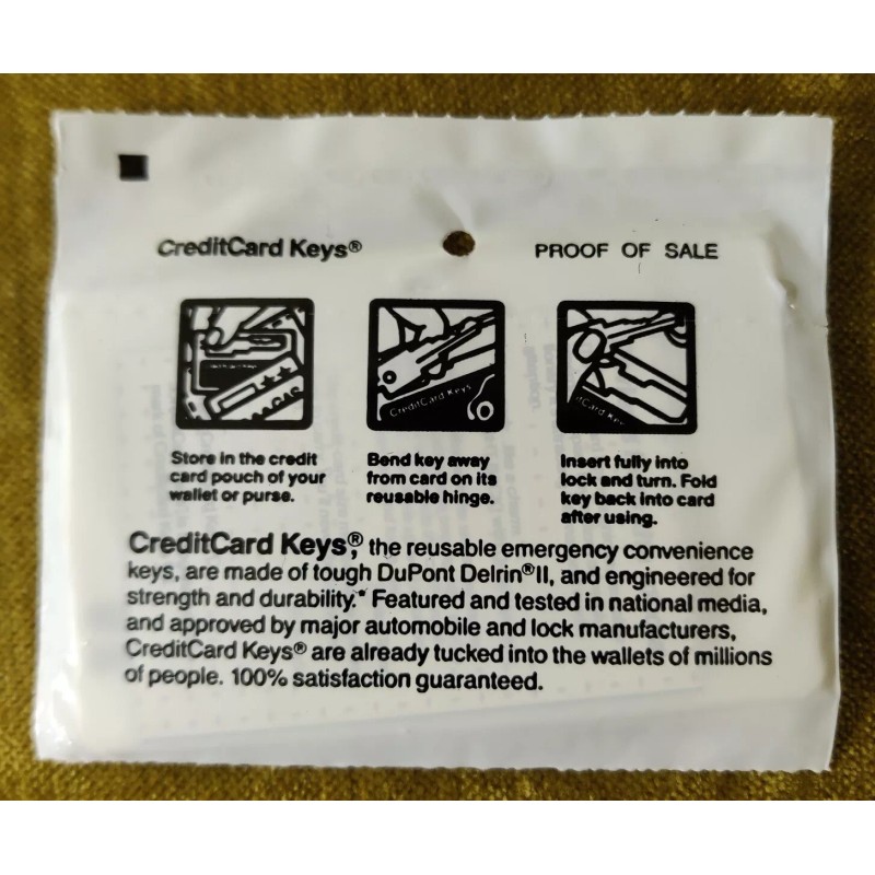 COLE Credit Card Keys DE7 Uncut House Key Dextrer+ Blank