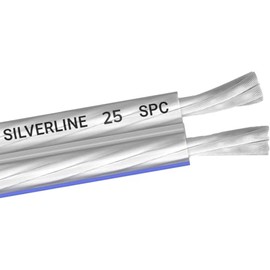 Oehlbach Silverline SP-25 Stereo Hi-Fi Speaker Cable with SPOFC (Silver-Plated Copper) 2 x 2.5 mm² Mini Coil Speaker Cable 6 m