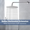 NearMoon Shower Arm, Extra Extension Arm with Flange, Stainless Steel