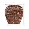 NOLITOY Woven Picnic Basket Imitation Rattan Bread Basket Sturdy Fruit
