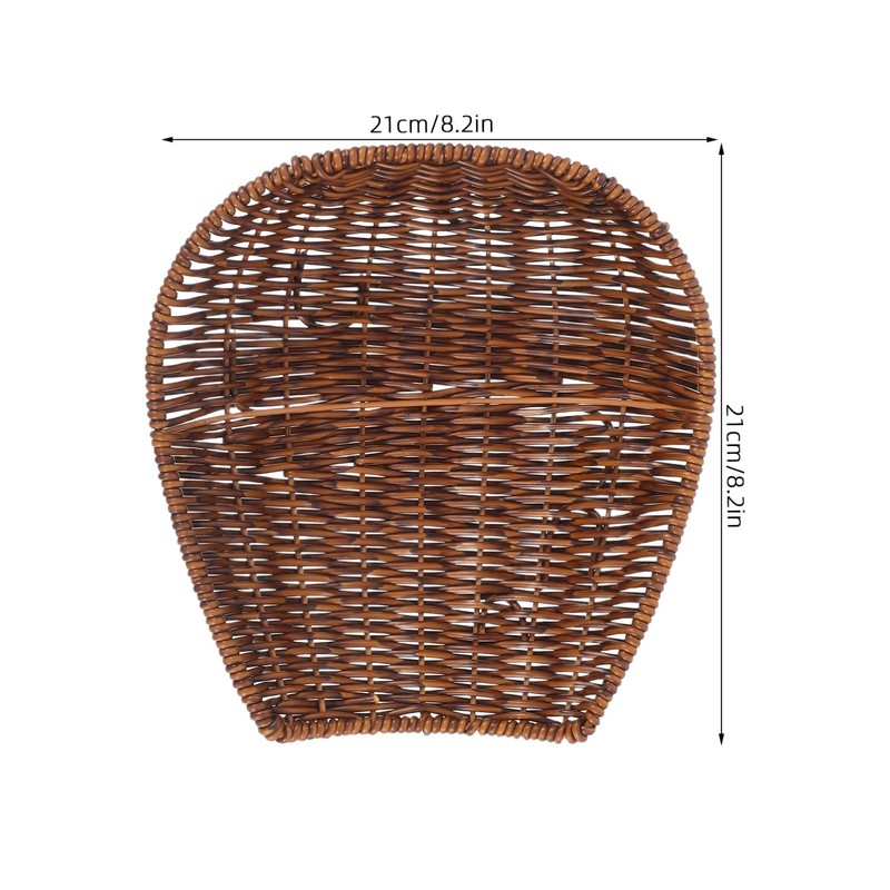NOLITOY Woven Picnic Basket Imitation Rattan Bread Basket Sturdy Fruit