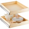 Menkxi 2 Set Pull out Tray Cabinet Organizer Wooden Pull