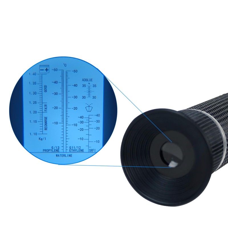 NANBEI 4-in-1 Antifreeze Coolant Refractometer,（Copper ）CNC Machine coolant Refractometer for