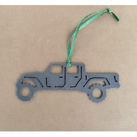 Off Road Truck Christmas Ornament Perfect For jeep gladiator Owners (Dark Grey (Bare Metal))