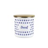 Purely Home Indigo Blue Polka Dots Decaf Storage Canister -